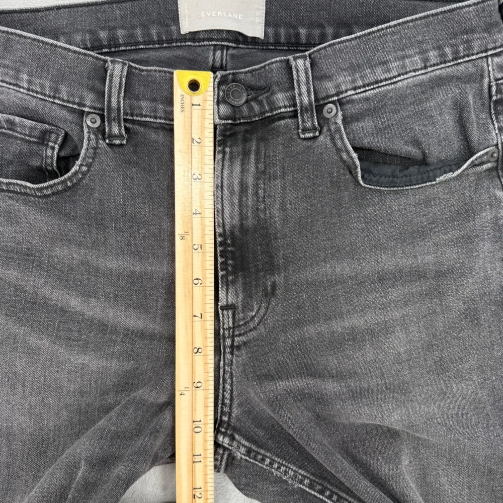 Everlane‎ Slim Straight Denim Jeans Faded Charcoal Black Women's Size 33x30